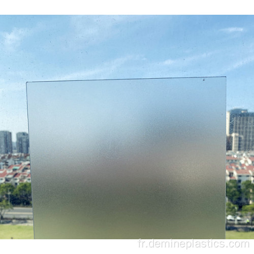 Feuille de polycarbonate anti-UV solide givré